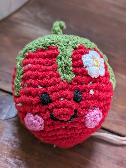 Sweet Strawberry Baby Rattle