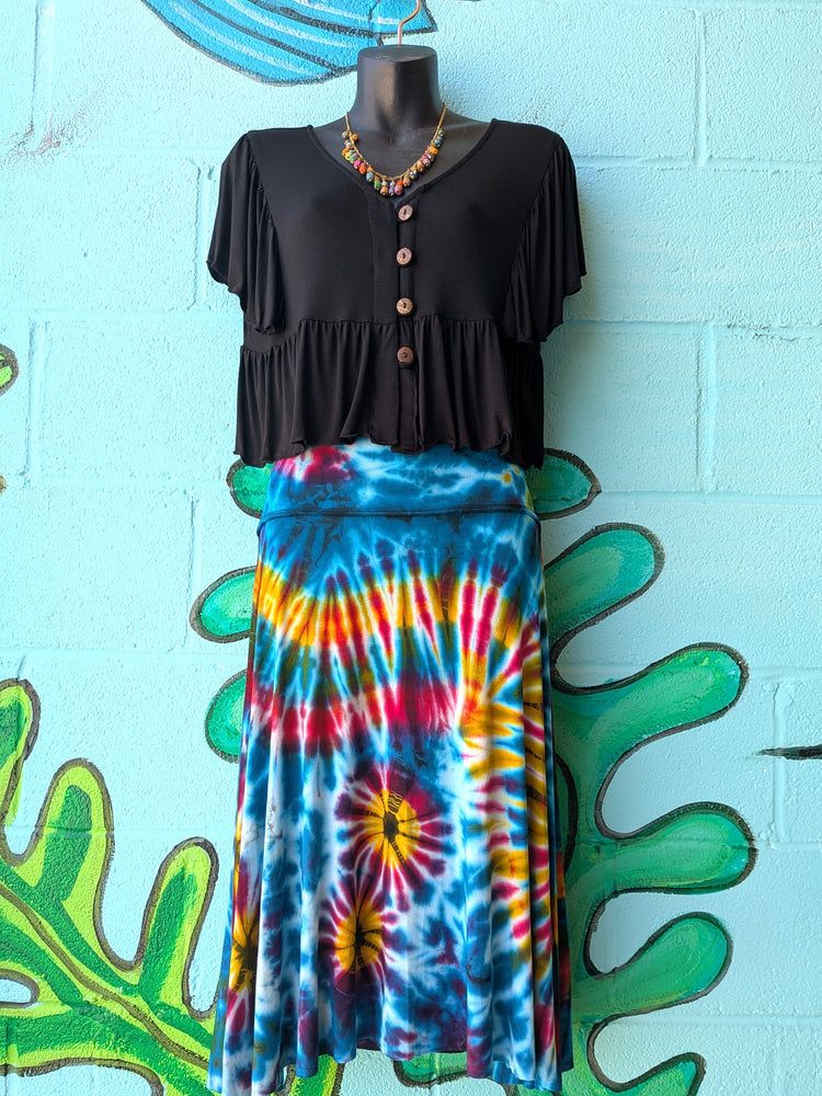Tie Dye Flared Dance Skirt