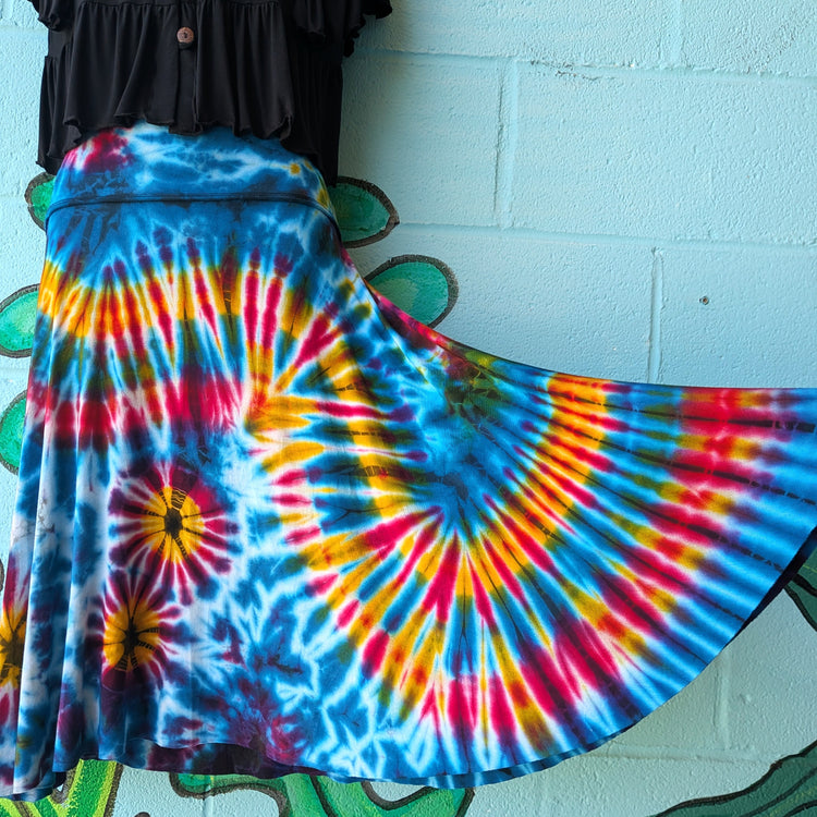 Tie Dye Flared Dance Skirt
