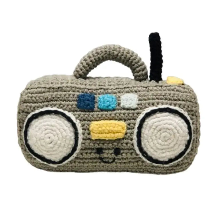 Retro Radio Knit Rattle