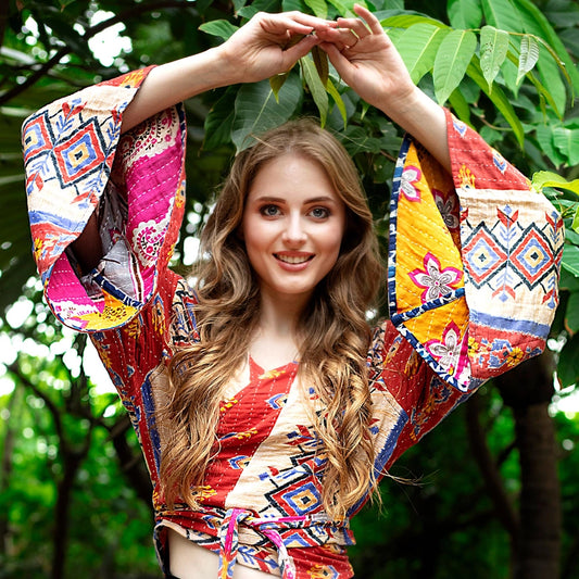 Reversible Kantha Butterfly Top