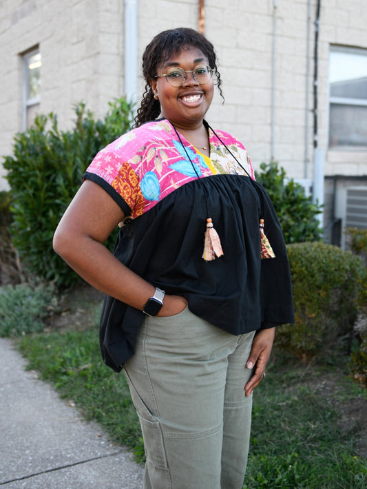 Cotton Kantha Tunic Top