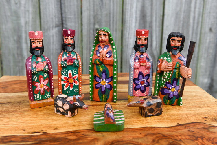Wooden Guatemalan Nativity Scenes