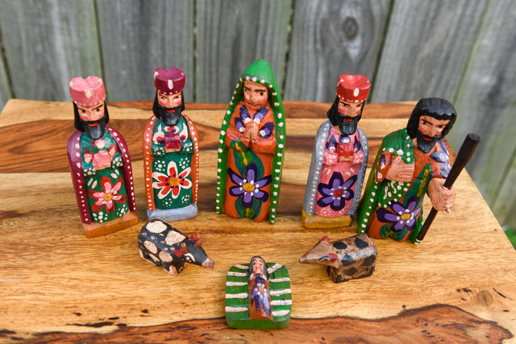 Wooden Guatemalan Nativity Scenes