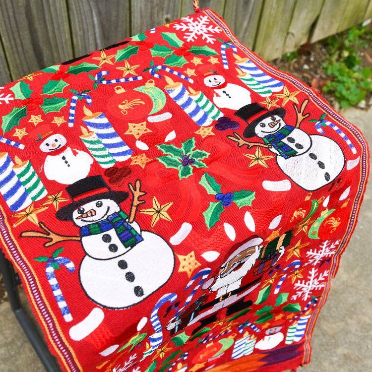 Medium Embroidered Holiday Table Runner