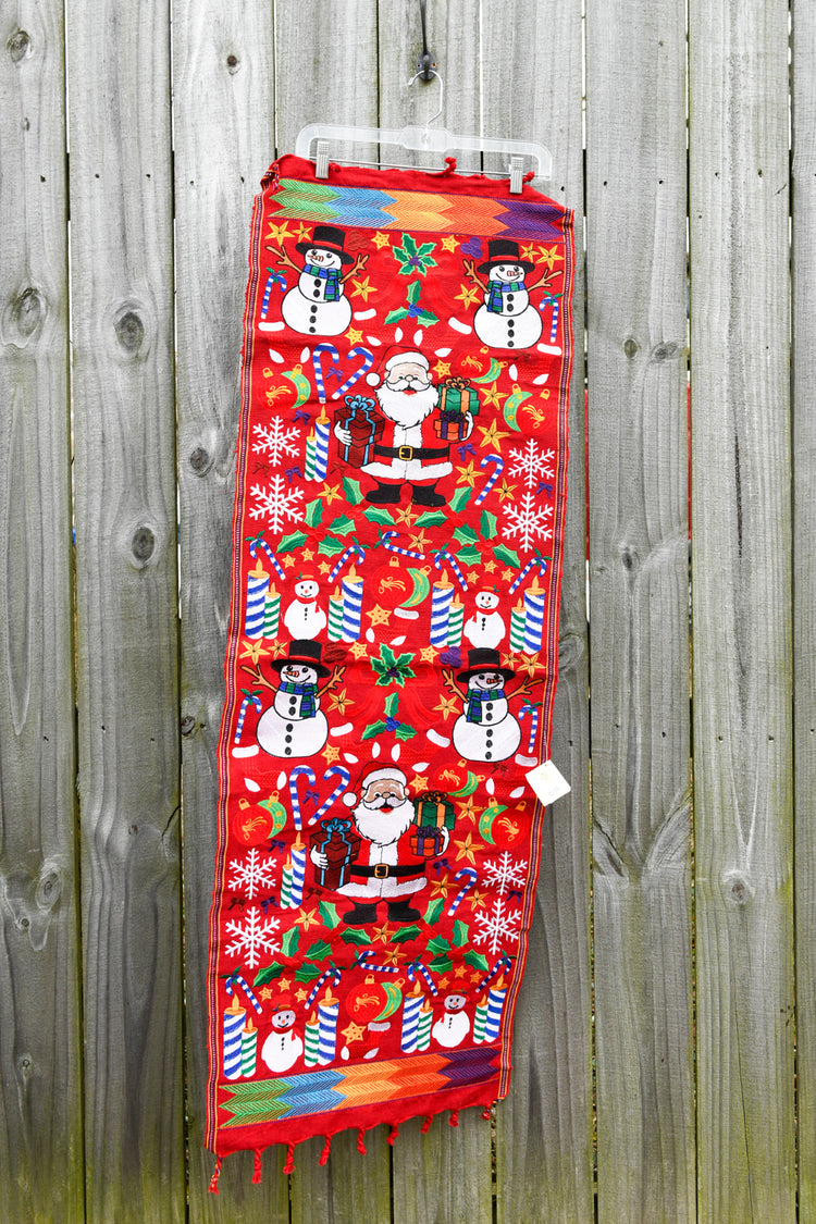 Medium Embroidered Holiday Table Runner