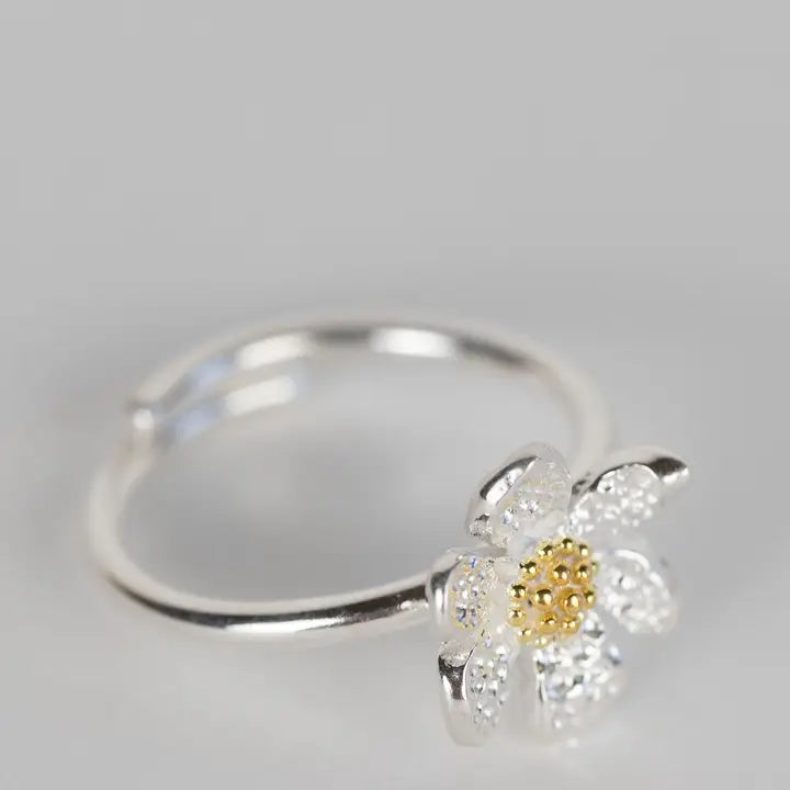 Silver Flower Ring