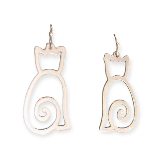 Modern Cat Silhouette Earrings