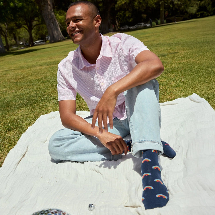Navy Rainbow Socks That Save LGBTQ Lives