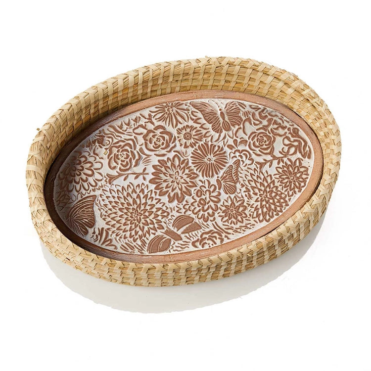 Lidded Butterfly Garden Breadwarmer