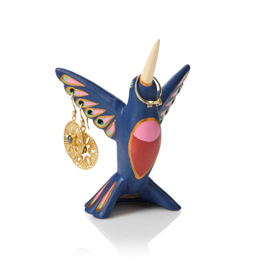 Vibrant Hummingbird Jewelry Holder