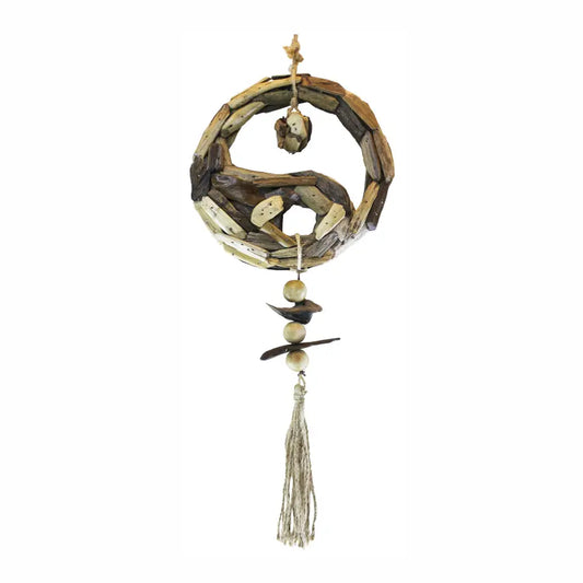 Hanging Driftwood Yin-Yang Wall Decor