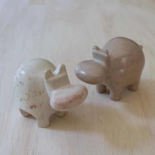Natural Soapstone Hippo