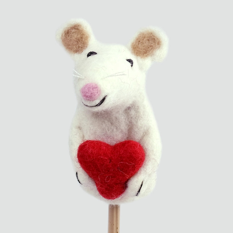 Loving Mouse Finger Puppet