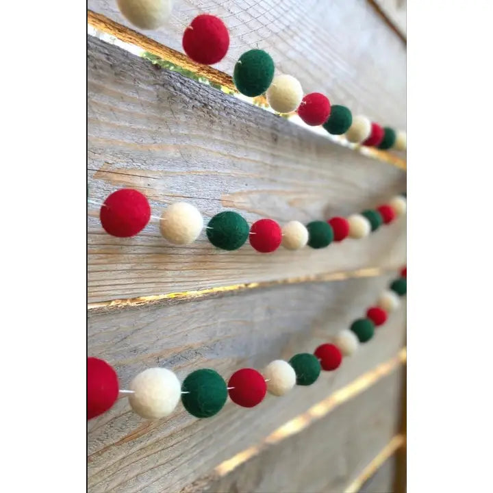 Felt Christmas Ball Garland