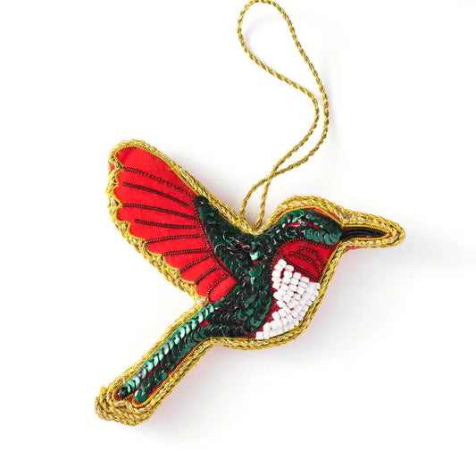 Larissa Hummingbird Beaded Ornament