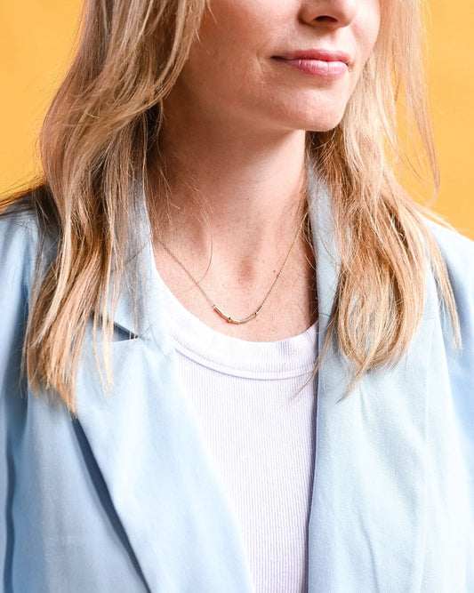 Hope Morse Code Gold Plated Necklace