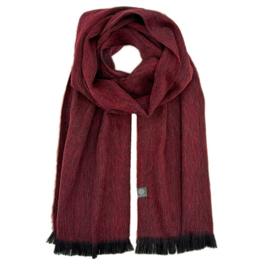 Sapphire Red Alpaca Scarf