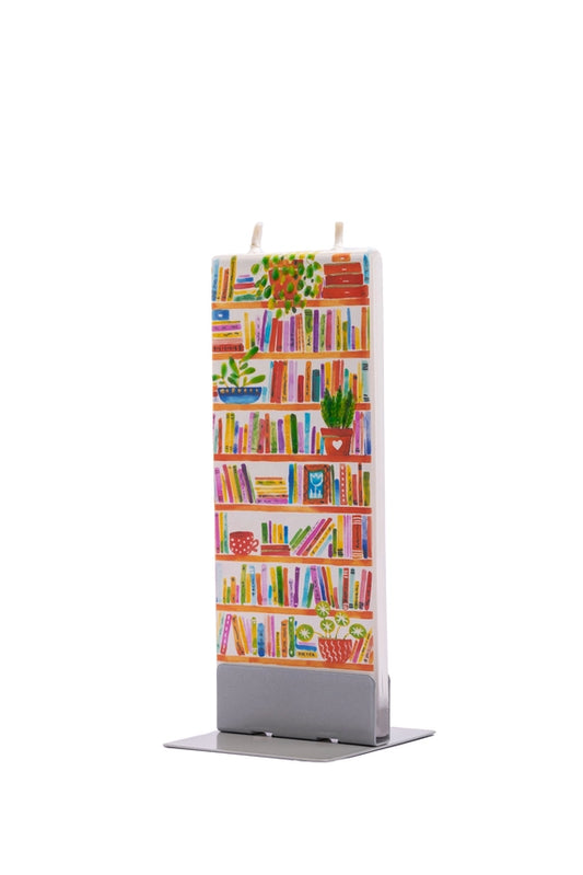 Book Lover Flat Candle