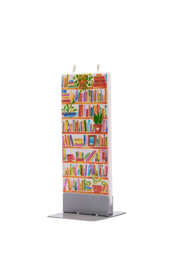 Book Lover Flat Candle