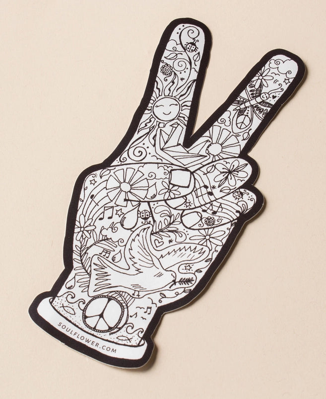 Peace Fingers Vinyl Sticker – Lucia's World Emporium