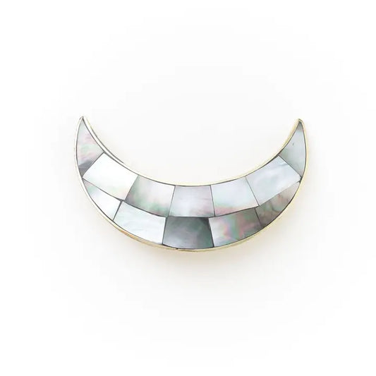 Mother of Pearl Crescent Moon Barrette