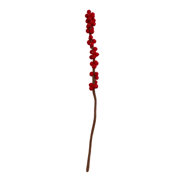 Felt Winterberry Ilex Stem