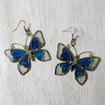 Delicate Butterfly Dangle Earrings