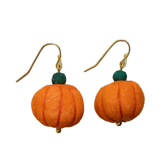 Kantha Pumpkin Earrings