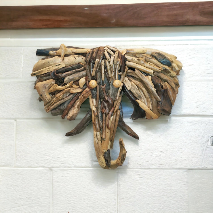 Elephant Driftwood Wall Art