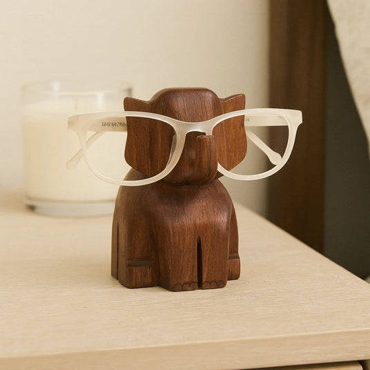 Wooden Elephant Eyeglass Holder