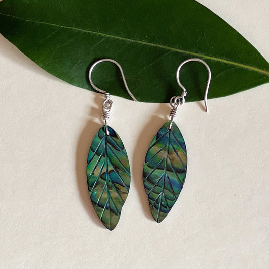 New Leaf Abalone Earring