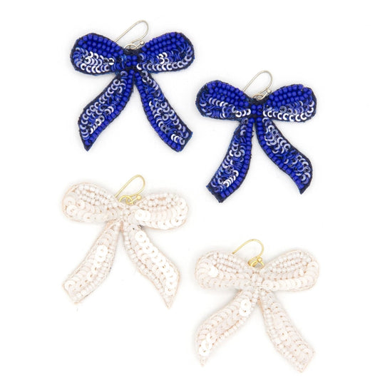 Beaded Bow Earrings