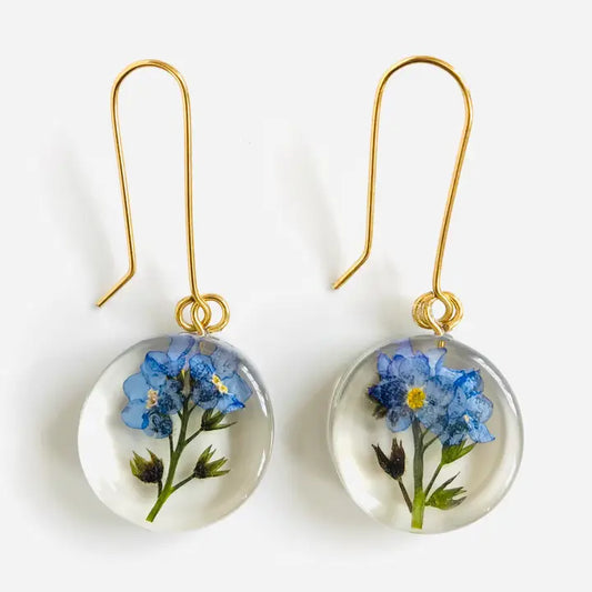 Remembrance Botanical Forget-Me-Not Earrings