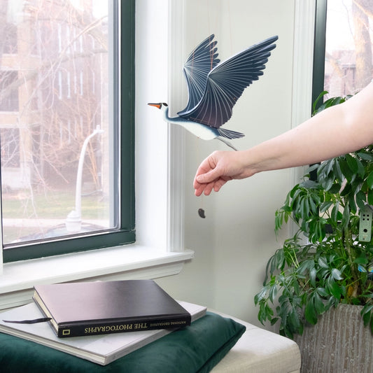 Blue Heron Flying Mobile