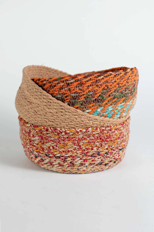 Swirling Sari Basket