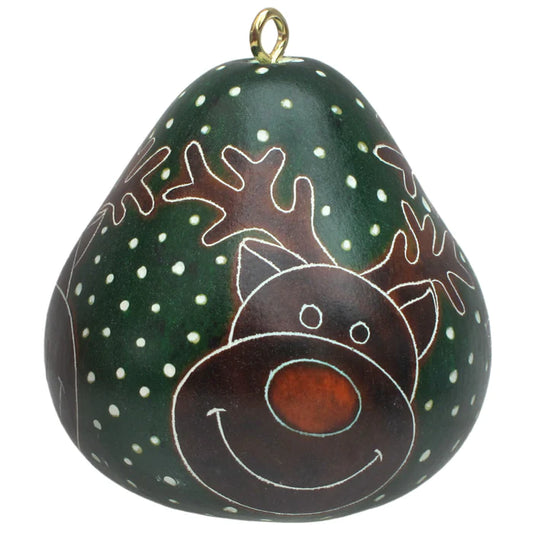 Rudolph Gourd Ornament