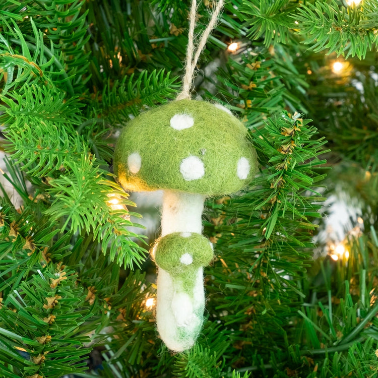 Felted Mushroom Ornaments