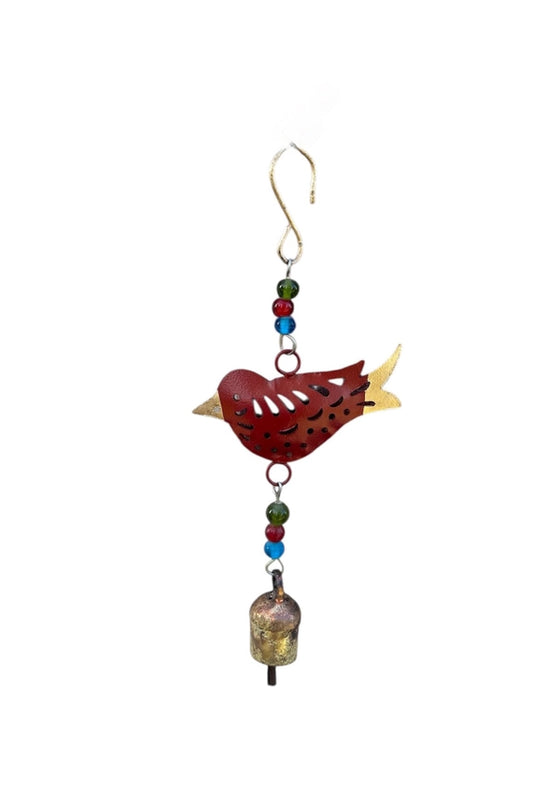 Small Red Bird Windchime