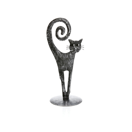 High-Tailed Black Cat