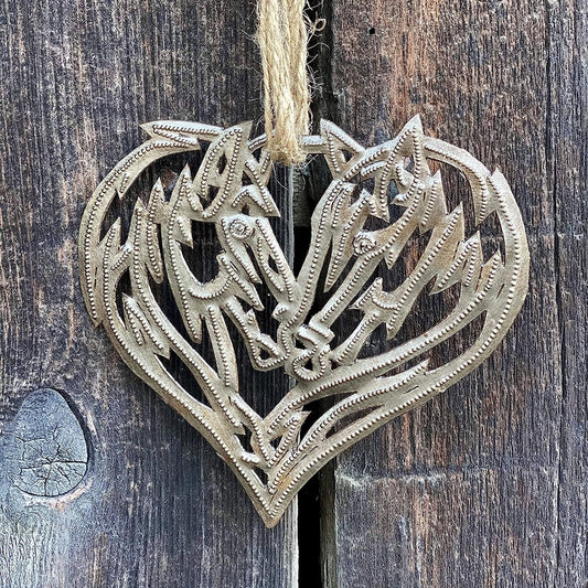 Horse Heart Recycled Metal Ornament
