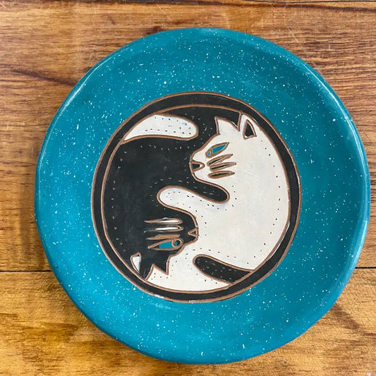 Yin Yang Cat Ceramic Dish