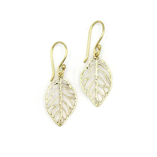 Leaf Skeleton Dangle Earrings