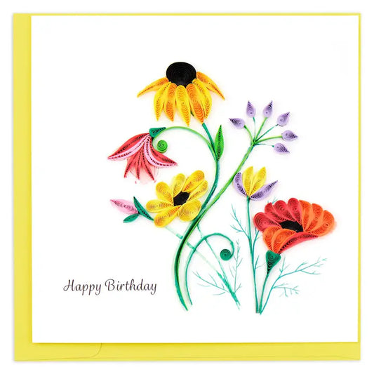 Wildflower Birthday Quilling Card