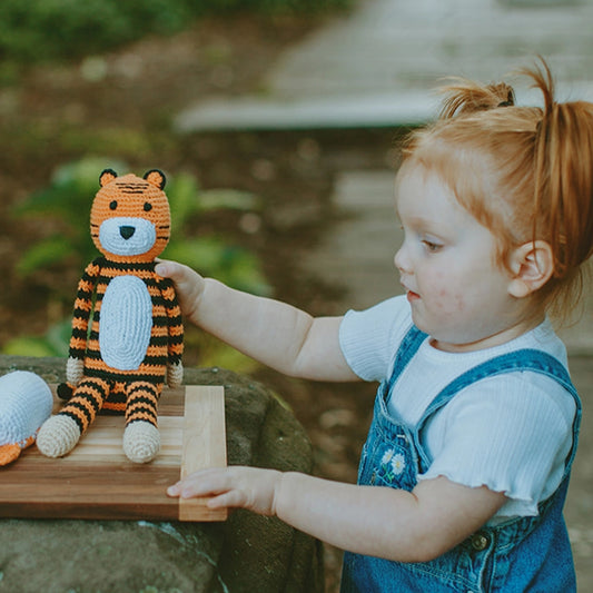 Knitted Tiger Stuffed Animal