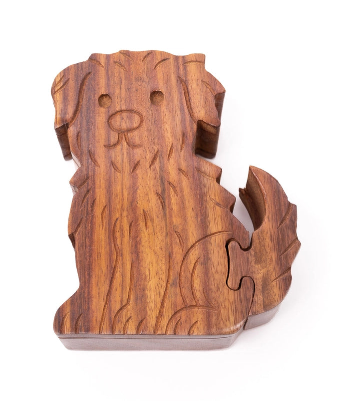 Dog Wooden Puzzle Box