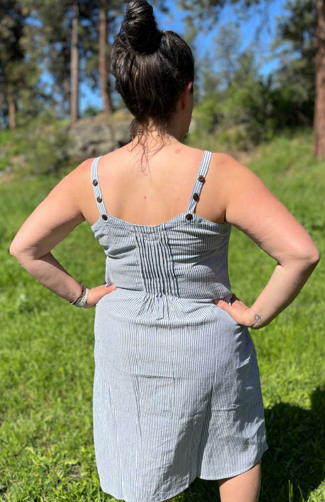Nautical Stripe Cotton Tank Dress