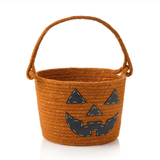 Jack-o'-Lantern Jute Gift Basket