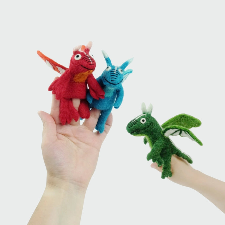 Felt Dragon Finger Puppet