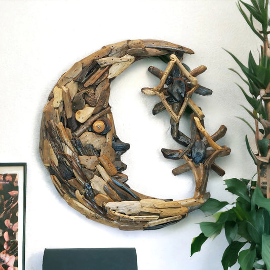 Driftwood Moon Wall Art